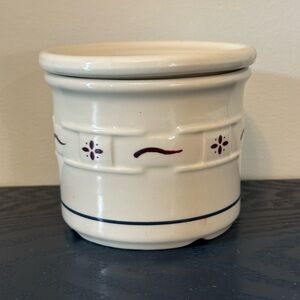 Longaberger 1 Pint Crock with lid